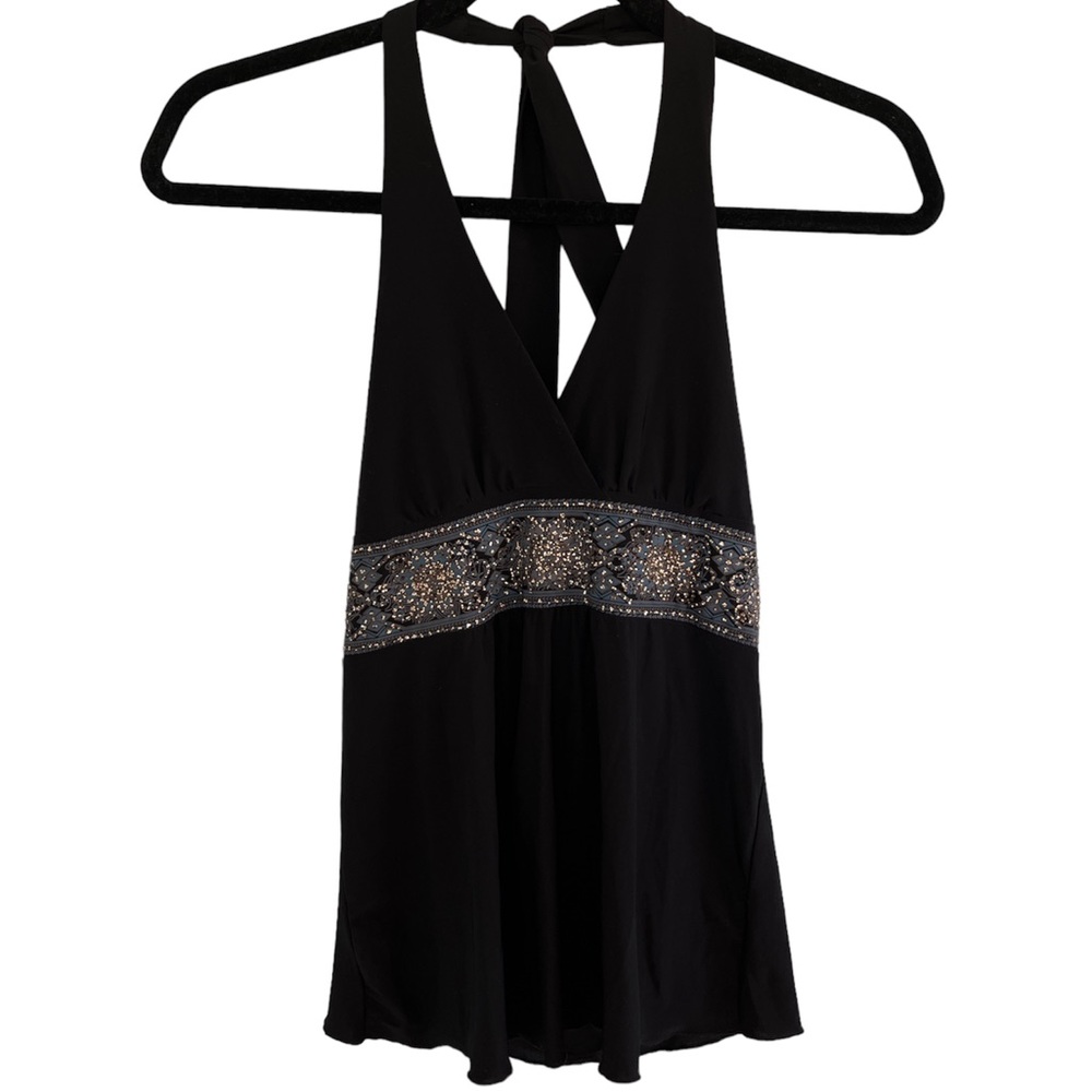 y2k slinky tank with beaded glitter